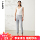 藍(lán)地（LANDI）夏季新款水鉆針織衫女吊帶背心修身打底衫內(nèi)搭上衣 白色 XL