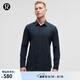 lululemon丨New Venture 男士修身剪裁長(zhǎng)袖襯衫 速干芯吸 LM3CYES 海軍藍(lán) S