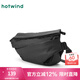 熱風(fēng)（Hotwind）秋季新款男士涂層功能帥氣斜挎包純色戶外運(yùn)動(dòng)單肩腰包 01黑色 F