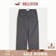 HOLLISTER24春秋款baggy風(fēng)府綢舒適工裝闊腿休閑褲女裝KI356-4179 木炭灰 L (165/80A)標(biāo)準(zhǔn)版