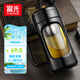 富光高硼硅玻璃杯商務(wù)辦公塑玻杯大容量水杯茶水分離泡茶杯子帶茶隔