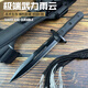 極端武力戶(hù)外戰術(shù)防身高硬度D2鋼直刀野外露營(yíng)便攜生存鋒利小刀具 極端武力雨云戰術(shù)刀【黑鈦色】 32cm-小于60°【贈戰術(shù)綁腿K鞘】
