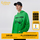 卡賓男裝字母印花連帽衛(wèi)衣秋款寬松上衣潮流街頭無性別H 草綠色58 XL /180/52