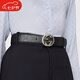 古馳GUCCI古馳 牛皮  腰帶 男款 黑色 寬3.7cm  奢侈品 禮物 黑色 85