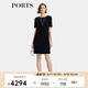 PORTS寶姿商場同款春季新品女裝領(lǐng)邊裝飾連衣裙LP8D064NWB011 黑色 XS (2)