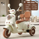 麥格萌兒童電動(dòng)車(chē)摩托車(chē)三輪車(chē)男孩女孩寶寶車(chē)可坐大人充電雙人玩具車(chē) 咖色升級【雙驅+遙控+雙座】