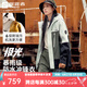 探路者（TOREAD）【蛇年限定】極光沖鋒衣三合一戶外運(yùn)動(dòng)抓絨外套冬男女劉昊然同款 云峰白松綠黑色-男女同款 M