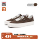 VISION STREET WEAR官方 FLAT TOP栗子棕低幫經(jīng)典翻毛皮帆布鞋男女街頭滑板鞋 咖啡色 42.5