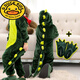 G.duck恐龍衣服連體睡衣兒童冬小孩法蘭絨男童女童寶寶春秋動(dòng)物卡通男孩 綠恐龍+鞋 130 號【高125-136】(7-8歲)