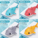鯊魚(yú)一家玩具鯊魚(yú)寶寶鯊魚(yú)洗澡玩具寶寶洗澡玩具1-3歲玩水玩具魚(yú) 上鏈自動(dòng)游泳鯊魚(yú)4只裝