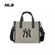 MLBNY復古老花滿(mǎn)印字母大Logo腋下包餃子麻將包手提單肩包男女情侶款 3AORS062N-50BKS