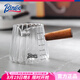 Bincoo玻璃小奶盅帶刻度量杯意式濃縮咖啡杯木柄小奶罐萃取盎司杯取量杯 云花奶盅180ml-透明色