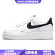 耐克（NIKE）AirForce1Essential迷你鉤低幫板鞋女款白黑紅 36