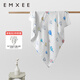 嫚熙（EMXEE）嬰兒紗布浴巾純棉寶寶新生兒童浴巾大尺寸洗澡包裹包巾 氣球島 110×110cm