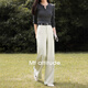 mt【日韓簡(jiǎn)約休閑褲】秋季款氣質(zhì)單嵌條口袋寬松直筒長(cháng)褲