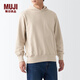 無印良品（MUJI）  男式 緊密編織毛圈 套頭衛(wèi)衣 連帽衛(wèi)衣 潮流 ABI09A2A 象牙色 L 175/100A