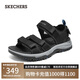 斯凱奇（Skechers）涼鞋男士夏季厚底外穿運動男鞋透氣涼拖鞋防滑沙灘鞋溯溪鞋205478