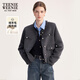 Teenie Weenie小熊女裝西裝2025秋季新款氣質(zhì)優(yōu)雅小香風(fēng)雙面呢外套 深灰色 S