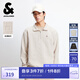 杰克·瓊斯（JACK&JONES）【七夕情人節(jié)禮物】秋冬季衛(wèi)衣男肌理提花寬松長袖拉鏈休閑打底衫 A00月光灰 常規(guī) L （180）