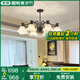 君御法式鈴蘭花客廳吊燈美式復(fù)古中古風(fēng)餐廳大廳主燈臥室高端中山燈具 客廳燈：8頭直徑96cm-三色LED