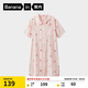 蕉內(nèi)蕉內(nèi)絲絲520Home女士涼感冰絲條紋超級(jí)市場(chǎng)短袖睡裙