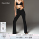 Calvin KleinJeans25春夏女士美式復(fù)古懷舊微彈ck高腰喇叭褲牛仔褲47B948G CLT-牛仔黑 27