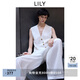 LILY2025夏新款萊賽爾亞麻垂感老錢風(fēng)寬松百搭通勤休閑褲闊腿褲女 601白色 M
