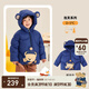 PawinPaw【克輕】童裝松軟小熊冬新男女寶保暖連帽羽絨服面包服 藏青色 100 cm 充絨量73.1g