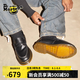馬?。―R.MARTENS）Penton英倫男女夏季舒適一腳蹬光面皮黑色樂福皮鞋 黑色 37
