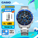 卡西歐（CASIO）EDIFICE 雙顯三眼盤 EFR-552D商務(wù)時(shí)尚石英男士手表【學(xué)生手表】 EFR-552D-1A2VUPR