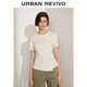 UR2025夏季新款女裝休閑簡(jiǎn)約氣質(zhì)扭結短袖T恤UWH450044