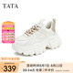 他她（TATA）泡泡鞋厚底老爹鞋女鞋子夏季透氣黑色輕便增高休閑運(yùn)動(dòng)鞋WOG04AM3 白色（單里-經(jīng)典款） 35