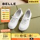 百麗（Belle）百搭休閑小白鞋女商場同款通勤媽媽鞋B4H1DCA4 白色 38 (240mm)