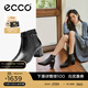 愛(ài)步（ECCO）靴子女 2025新款冬季切爾西靴羊皮中跟厚底方頭女靴 型塑290983 黑色29098301001 37