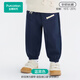 全棉時(shí)代兒童簡(jiǎn)約休閑針織長(cháng)褲 藍黑（男童） 100