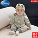 迪士尼（Disney）嬰兒衣服小熊沖鋒衣連體衣寶寶外出外出服超萌男女洋氣哈衣爬服 3只小熊沖鋒衣-內里純棉 90cm (9-12個(gè)月25斤內）