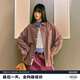 MMLG 87mm 格子襯衫女秋季新款寬松百搭韓系長(cháng)袖上衣情侶休閑外套 紅格 S