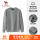 駱駝（CAMEL）長(cháng)袖圓領(lǐng)套頭衛衣男寬松休閑運動(dòng)打底衫 J13CAYL6063 中花灰 L