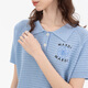 MARDI官方正品韓系學(xué)院風(fēng)POLO領(lǐng)針織衫25夏休閑小眾輕奢潮牌短袖T恤 TF128藍(lán)色 均碼
