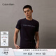 Calvin KleinJeans【七夕禮物】夏季男女情侶ck多色印花修身短袖T恤J320931 CHW-深邃藍(lán) XL （推薦160-175斤）