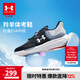 安德瑪（Under Armour）男女大童網(wǎng)面透氣運(yùn)動訓(xùn)練鞋高彈防滑兒童束帶體考跑步鞋2511104 黑白色 38