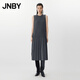 JNBY/江南布衣25春連衣裙優(yōu)雅風(fēng)琴百褶無(wú)袖圓領(lǐng)寬松H型長(cháng)裙5P3G12910 071/雜灰 S