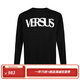 VERSUS VERSACE范思哲 男士簡(jiǎn)約純色logo圓領(lǐng)長(zhǎng)袖衛(wèi)衣 黑色BU90627F BJ10390 B1008 M