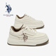 美國馬球協(xié)會(huì )（U.S.POLO ASSN.）小白鞋男士高端男鞋秋季2025新款鞋子經(jīng)典板鞋男厚底增高休閑鞋男 米褐 42 (260mm) 運動(dòng)碼