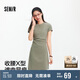 森馬（Semir）連衣裙女圓領(lǐng)收腰彈力針織裙2025夏刺繡休閑短裙辣妹109325114001