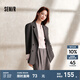 森馬（Semir）【國(guó)風(fēng)西服】外套女中長(zhǎng)款寬松中式盤扣高街夾克2024新款休閑西服 深灰20901 165/88A/L