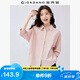 佐丹奴知識分子風(fēng)襯衫女純棉府綢破骨連肩中袖襯衣女05345463