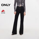 ONLY2025秋季新款修身V字高腰剪裁長(cháng)褲喇叭褲牛仔褲女|125432006 J09深牛仔灰色 S S標準褲長(cháng)