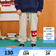 Levi's 李維斯童裝男女童加絨運動長褲秋冬兒童休閑褲子 花紗灰 150 /63 【建議身高140-152cm】