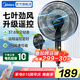 美的（Midea）【國家補(bǔ)貼】電風(fēng)扇風(fēng)扇落地扇七葉大風(fēng)量節(jié)能搖頭電扇家用風(fēng)扇柔風(fēng)輕音臥室立式桌面臺(tái)扇遙控定時(shí) 【升級(jí)遙控 7小時(shí)定時(shí)】三檔颶風(fēng)輕音落地扇35ER